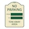 Signmission No Parking From to W/ Blank Space Heavy-Gauge Aluminum Architectural Sign, 24" x 18", TG-1824-22890 A-DES-TG-1824-22890 - alternate 1